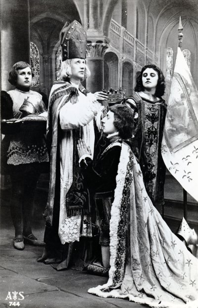 Post card of Joan of Arc at the coronation of Charles VII, 17 July 1429, c.1914 by French Photographer